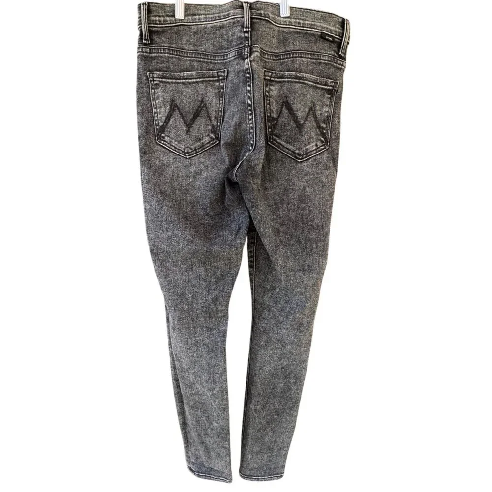 MOTHER Gray Washed Skinny Jeans - Picture 3 of 16